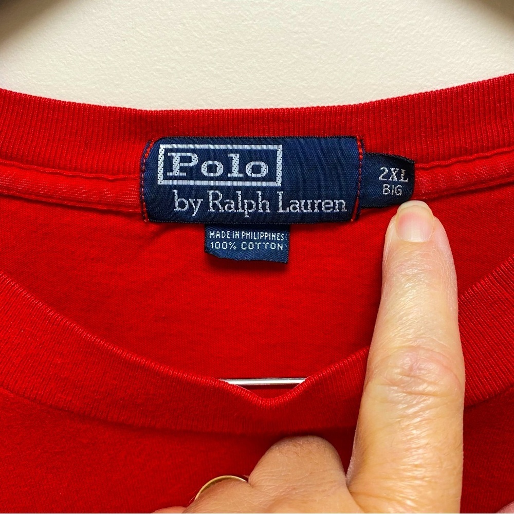 Polo 67 Ralph Lauren Big Logo Short Sleeve Tshirt Men’s Red/Navy 2XL BIG - Picture 3 of 5